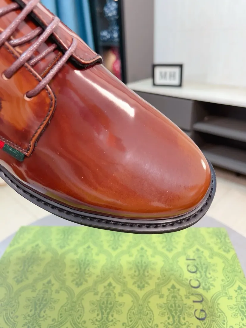 Men's men's shoes💰560🌹🌹Niuli [GUCCI] Formal men's leather shoes [strong][strong][strong] New model coming ~ original quality ☺The upper is imported from Italy with open edges, the leather is soft and delicate, and the wear-resistant and non-slip combination outsole is dignified and domineering, and the luxury charm is unobstructed! The natural and free nouveau riche leads the trend. Code number: 38-44
